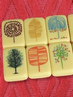 Tuiles de Mahjong en Acrylique Minimalistes de Luxe, Ensemble MCM Mid-Century Modern avec Traitement Personnalisé SEAS