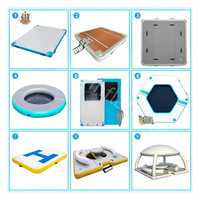 Plataforma Flotante Inflable de PVC, Hamaca Acuática, Isla, Tamaño Personalizable, Uso Comercial, Logotipo Personalizado, Deportes Acuáticos