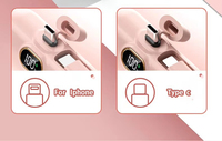 Batterie portable personnalisée 22,5 W 5000 mAh avec écran, mini Power Bank en forme de capsule, design de poche, câble intégré, station d'alimentation