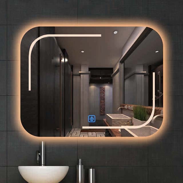 Smart LED Bathroom Mirror with Bluetooth Speaker, 3-Color Temperature, Anti-Fog & Motion Sensor - CE//ETL/SAA Certified