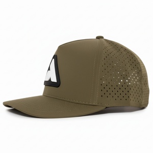 Gorra de Golf Personalizada OEM con Malla Perforada, Logotipo, 5 Paneles, Visera Ligeramente Curvada, Cierre a Presión, Parche de Goma Impermeable - Product Image 3