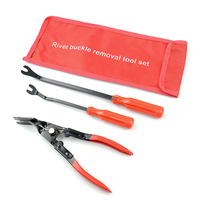 Kit de 3 outils de démontage et de réparation pour garnitures de portières de voiture, pinces de retenue et outils à main