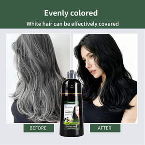 Shampooing Colorant Noir Permanent à Base de Plantes, Sans Ammoniaque, Qualité Cosmétique, Teinture Capillaire Rapide et Tendance, Prix de Gros - Product Image 3