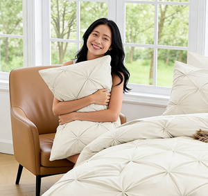 Juego <span class=keywords><strong>de</strong></span> Edredón Queen Pintuck <span class=keywords><strong>de</strong></span> 7 Piezas, Color Beige, para Todas las Estaciones, Juego <span class=keywords><strong>de</strong></span> Ropa <span class=keywords><strong>de</strong></span> <span class=keywords><strong>Cama</strong></span> Completo, Fabricante - Product Image 5