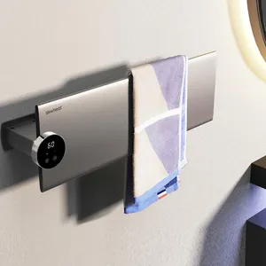 Newest Design Aluminium Alloy Intelligent Electric Heating Towel Rack Wholesale Bathroom Accessories Heated Rail Towel Warmer