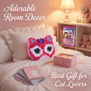 AiJH Kit de Bricolage Créatif pour Coussins Animaux en Peluche, Poupées à Câliner Artisanales, Jouets en Tissu pour Enfants, Kit d'Artisanat <span class=keywords><strong>DIY</strong></span> - Product Image 3