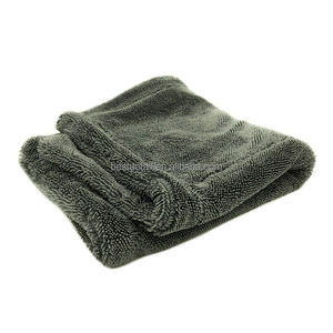 1400GSM 40x40cm Grueso Cuidado del coche Absorbente Dual Twisted Loop Microfibra Paño de limpieza del coche para Auto Detailing Secado Toalla de lavado - Product Image 1