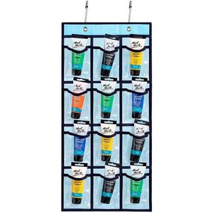 Hanging Closet Organizer 12 Pockets Blue Over The Door <b>Storage</b> <b>For</b> Phones Jewelry Socks Underwear Rectangle Non Woven Fabric - Product Image 4
