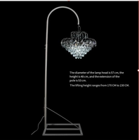 Support de mariage, support de lustre de mariage, 5 accessoires lumineux de mariage, lustre en cristal pour la décoration de fête, événements, lumières de scène