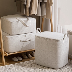 Maison épaisse lavable coton lin couverture couette organisateur sac grande capacité déménagement bagages emballage sac pour chambre stockage - Product Image 3