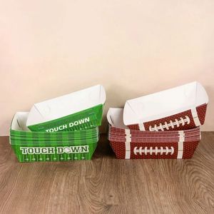 Bandeja de Papel Kraft Reciclable Personalizada al por Mayor, <span class=keywords><strong>en</strong></span> Forma de Barco, Resistente a la Grasa, Desechable, para Servir Pollo Frito y Papas Fritas - Product Image 5