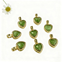 Pendentif Cœur en Zircon Coloré Style Populaire Européen et Américain pour Collier de Perles et Bracelet DIY, Accessoires de Bijouterie