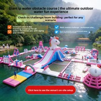 Équipement de parc aquatique pour enfants, grand parcours d'obstacles aquatiques gonflable en PVC pour l'extérieur, piscine mobile avec structure, toboggan aquatique tendance, Chine