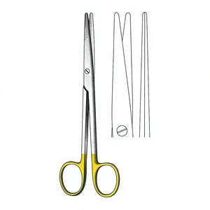 Tijeras de Precisión Médicas Quirúrgicas TC Doradas Rectas y Opacas de 16 cm / 6-1/4 Pulgadas - Product Image 1