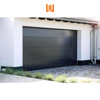 Porte de garage sectionnelle électrique moderne WANJIA, finition aluminium, télécommande, porte de garage moderne