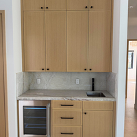 Ensemble d'armoires de cuisine classiques de luxe sur mesure, prêt à assembler, style américain, finition chêne blanc, style Shaker, bois massif