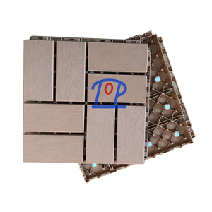 Luxury Anti-Slip Interlocking Deck Floor <b>Tiles</b> DIY <b>PVC</b> Composite Decking for Outdoor Use Grain Surface Treatment - Product Image 3