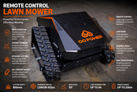 Tondeuse rotative industrielle autotractée 4 temps 190cc à essence avec télécommande et fonctions robotisées automatiques 1200-1500W