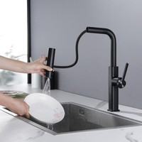 Robinet de cuisine moderne au design classique, extractible, chaud et froid, 3 fonctions