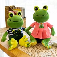 Boneka Maskot Katak Amfibi Kartun Bordir Super Lembut Khusus untuk Menghilangkan Stres