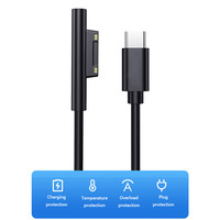 Kabel Catu Daya USB Tipe C Pengisi Daya Cepat 1.5M untuk Microsoft Surface Pro 7 3 4 5 6 15V 3A PD Kabel Adaptor Pengisi Daya Tablet