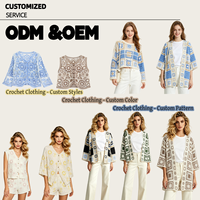 Ensemble deux pièces en crochet pour femmes, beige, style bohème, à fleurs, ajouré, cardigan à manches longues avec short, tenue d'été en crochet