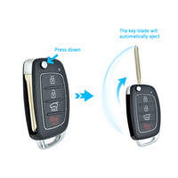 Usine Universal Auto Smart Control Remplacement de voiture Clé vierge Télécommande sans fil Clé de voiture à 4 boutons