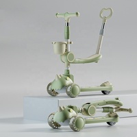 Voitures à pédales, scooter à 3 roues, roues lumineuses en PU, pliable pour enfants, avec pédales, vente en gros, scooters lumineux pour enfants, scooters d'équilibre pour enfants