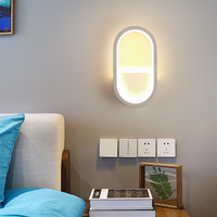Applique murale LED ovale minimaliste moderne, lampe murale créative pour escalier, couloir, chambre à coucher et salon
