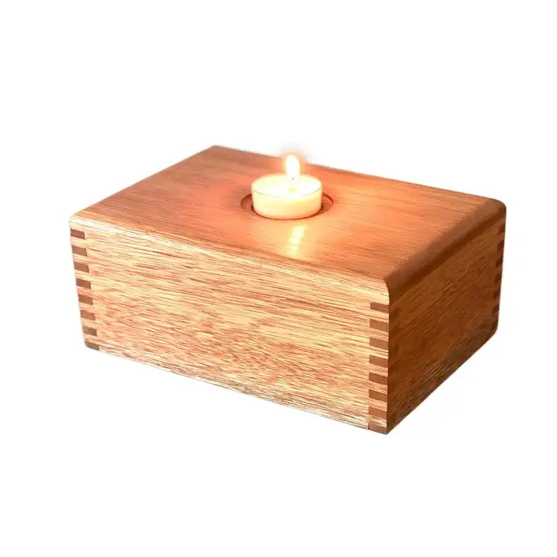 卸売カスタマイズ記念ペット手作りティーライトキャンドル木製ペット火葬壷