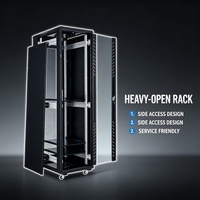 Installation flexible, léger, haute résistance, sans obstacle, dissipation thermique, rack réseau à cadre ouvert pour usage multi-scènes