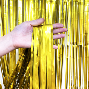 ม่านฟอยล์ประดับประตูแต่งพู่ขนาด1ม. * 2ม. ม่านผ้าไหมกันฝนสีสันสดใสสำหรับงานปาร์ตี้วันหยุด - Product Image 4