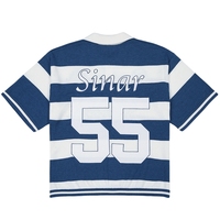 Pull Homme Personnalisé avec LOGO, OEM, Manches Courtes, Tricot Décontracté, Rayures Football, Polo en Maille, Haut Tricoté, Pull en Jersey pour Homme