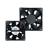 Düşük Fiyatlı DC12038LBL 12V 24V 48V Düşük Hızlı 7 Kanatlı 4 Telli Bilyalı Rulmanlı Aksiyal Soğutma Fanı