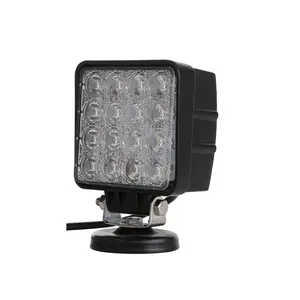 CE ROHS IP67 24V 12V 16leds square spot flood car led driving fog lamp 48w truck 4X4 Off road led work light