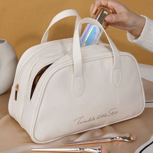 Portable Luxury Women's Makeup <b>Bag</b> Fashion PU Cosmetic Travel Pouch Kits Zipper Closure Waterproof <b>30L</b> Soft Handle Model - Product Image 6