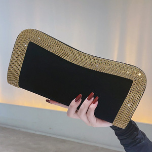 Elegante Bolso de Terciopelo con Diamantes de Lujo para Mujer, Bolso de Mano para Boda, Fiesta, Bolso de Noche - Product Image 3