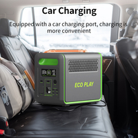 Station portable EcoPlay 1200W 1024Wh Panneau solaire rechargeable USB-C PD RV Port MPPT Lampe de poche USA Plug pour camping maison voiture