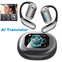 Écouteurs de traduction de langue AI à écran tactile intelligent Écouteurs en temps réel 3 en 1 Traducteur OWS Écouteurs avec 144 langues
