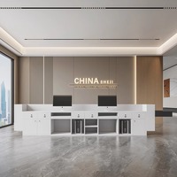 Modern Wood Company Bureau de réception pour hôtels Bars Bureaux de vente Centres de santé-pour la réception dans le hall et la caisse Comptoir Scène