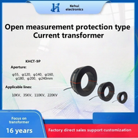Transformateur de courant à noyau divisé KHCT9P haute précision (0,2 % de précision), ouverture 59 mm, entrée 1500 A, sortie AC 0~10 V/500 mA/5 A, 50/60 Hz