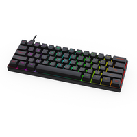 Clavier mécanique filaire de jeu G101, 61 touches, rvb, pour ordinateur