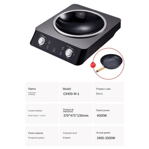 Table de cuisson à induction électrique professionnelle en acier inoxydable à 2 brûleurs avec commande tactile, prix fabricant - Product Image 4
