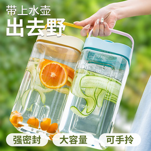 Carafe à eau froide avec robinet 3000 ml, rectangulaire, pour infusion de fruits et thé, idéale pour le camping et les activités de plein air - Product Image 3