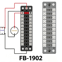 Boîtier de fusibles à lame 12 voies avec bus négatif et couvercle de protection étanche pour véhicules 12V/24V (voitures, camions, bateaux, marine, camping-cars)