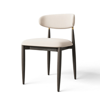 Chaises de salle à manger haut de gamme en acier inoxydable doré FERLY Luxe moderne