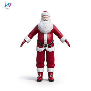 Moderne Langlebige Glasfaser Abstrakte 3D-Skulptur Cartoon FRP-Statue Weihnachtsmann-Kunstwerk für Innen/Außen Gewerbliche Nutzung Hotel-Modell - Product Image 6