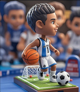 युवा फुटबॉल खिलाड़ियों की अनुकूलित रेसिन नोडिंग गुड़िया-प्रशंसकों के संग्रह के लिए हस्तनिर्मित संग्रह - Product Image 4