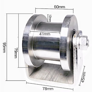 OEM Supported Stainless Steel Caster Wheel U-Groove Pulley <strong>Rail</strong> <strong>Trolley</strong> Truckle for <strong>Rail</strong> Wheel Applications for Sliding Gates - Product Image 1