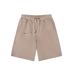 Shorts en coton pour homme personnalisés, couleur unie, longueur genou, taille à cordon, coupe ample, confortables, shorts de sport - Product Image 5